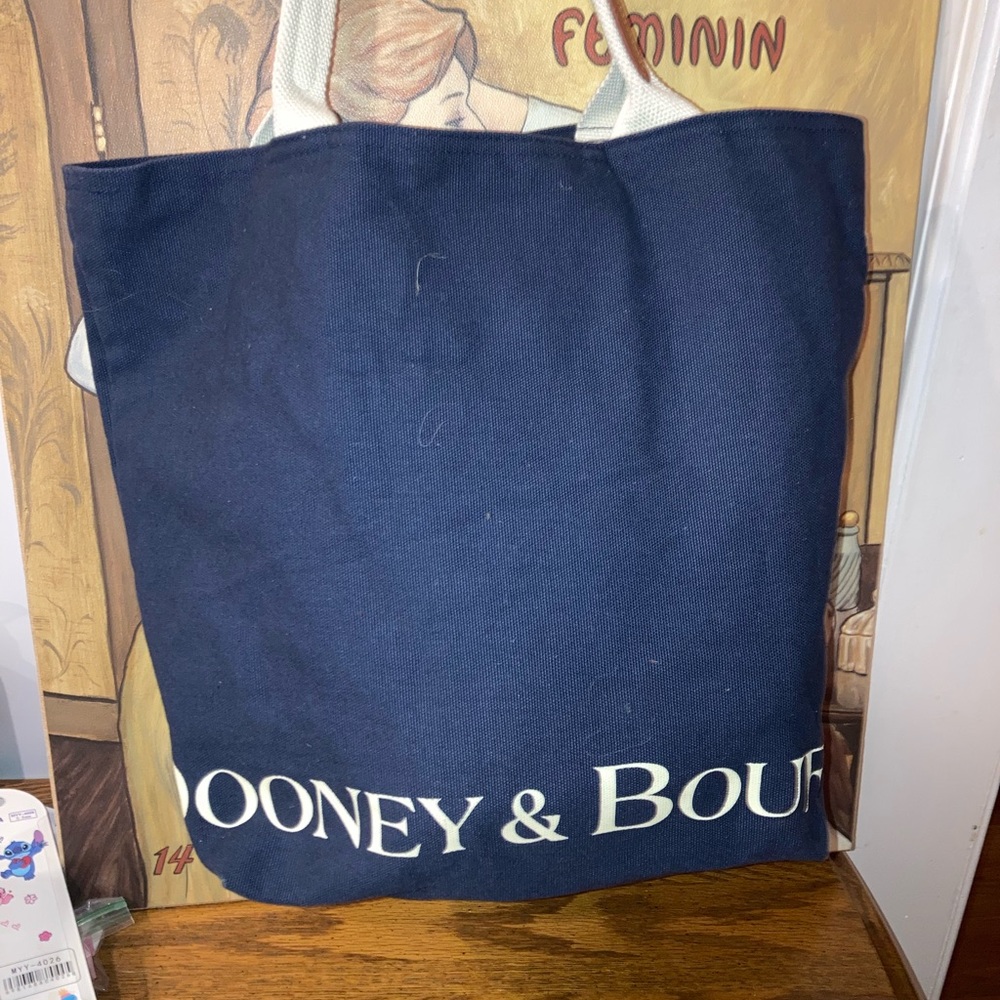 Dooney & Bourke Navy Blue Canvas Tote Bag EUC